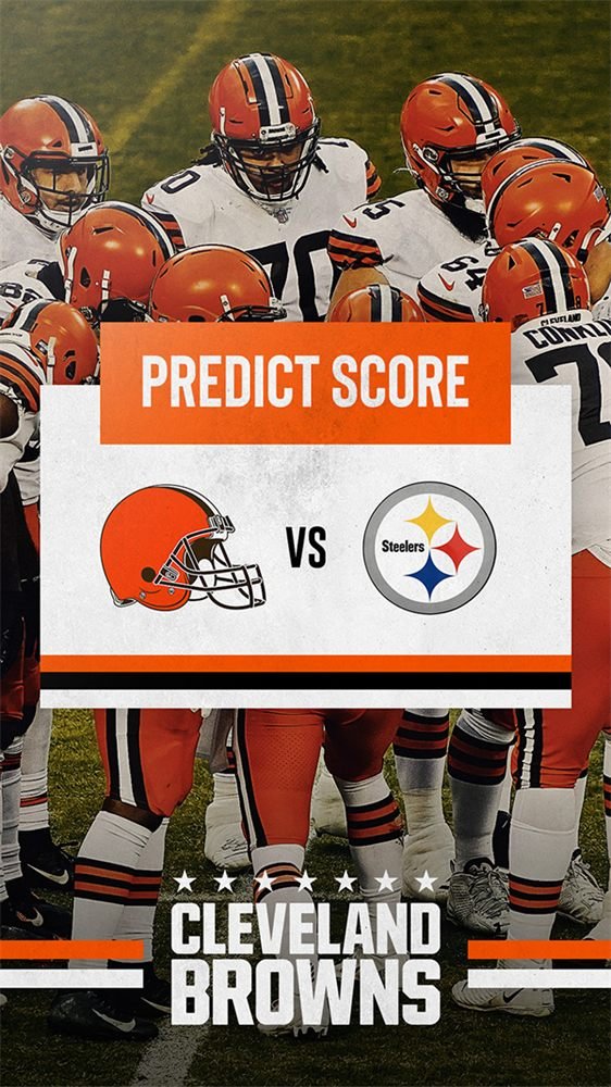 Cleveland Browns versus Steelers predict-the-score Instagram story