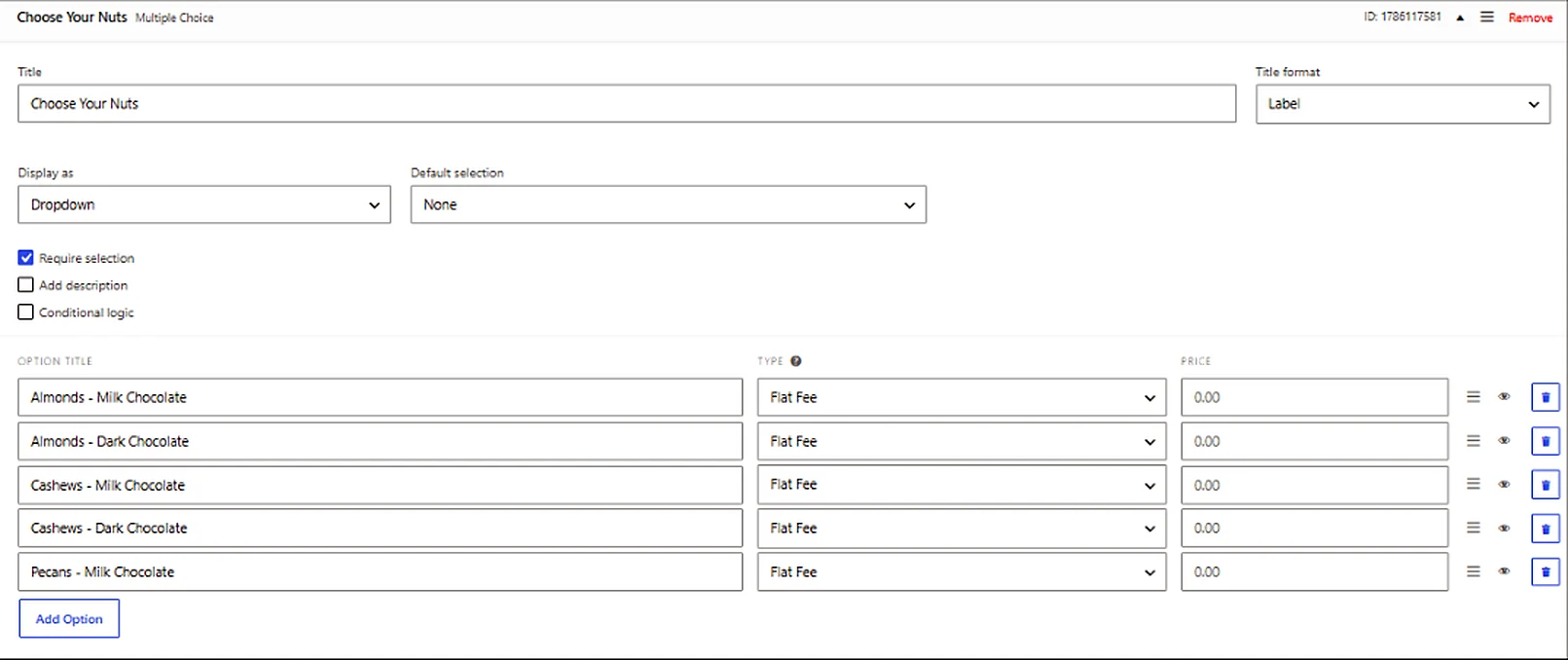 Product customization options