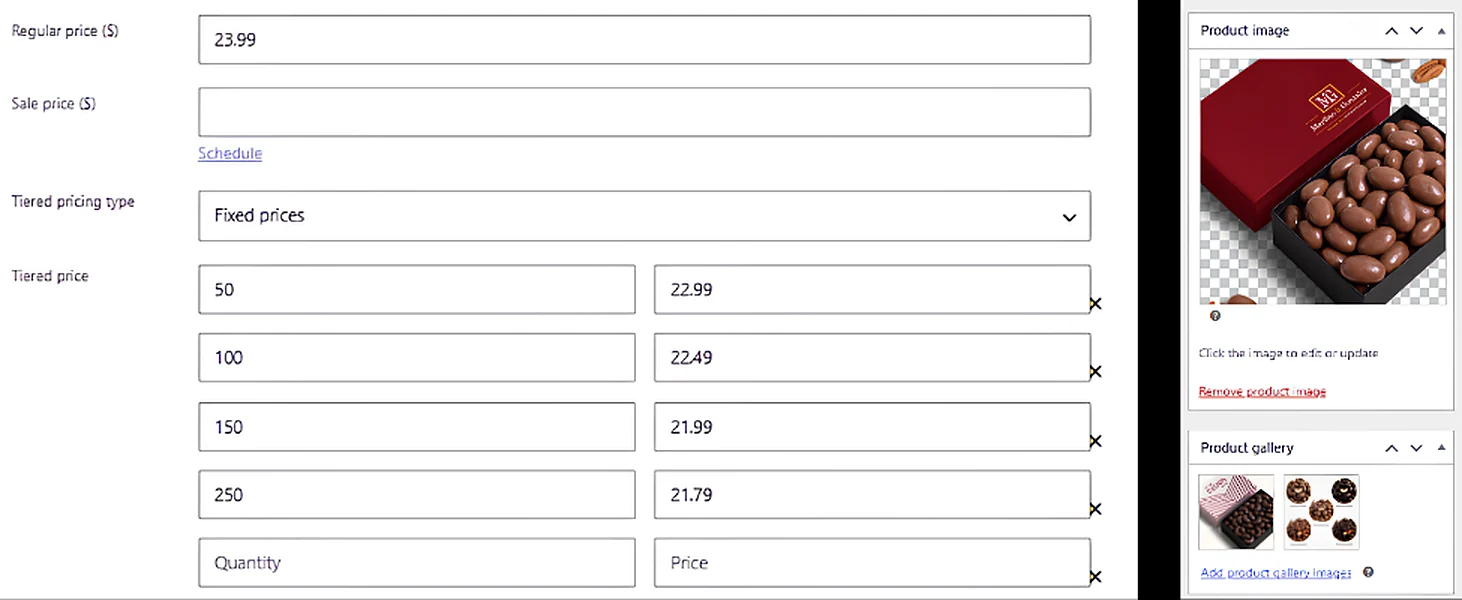 WooCommerce tiered pricing setup